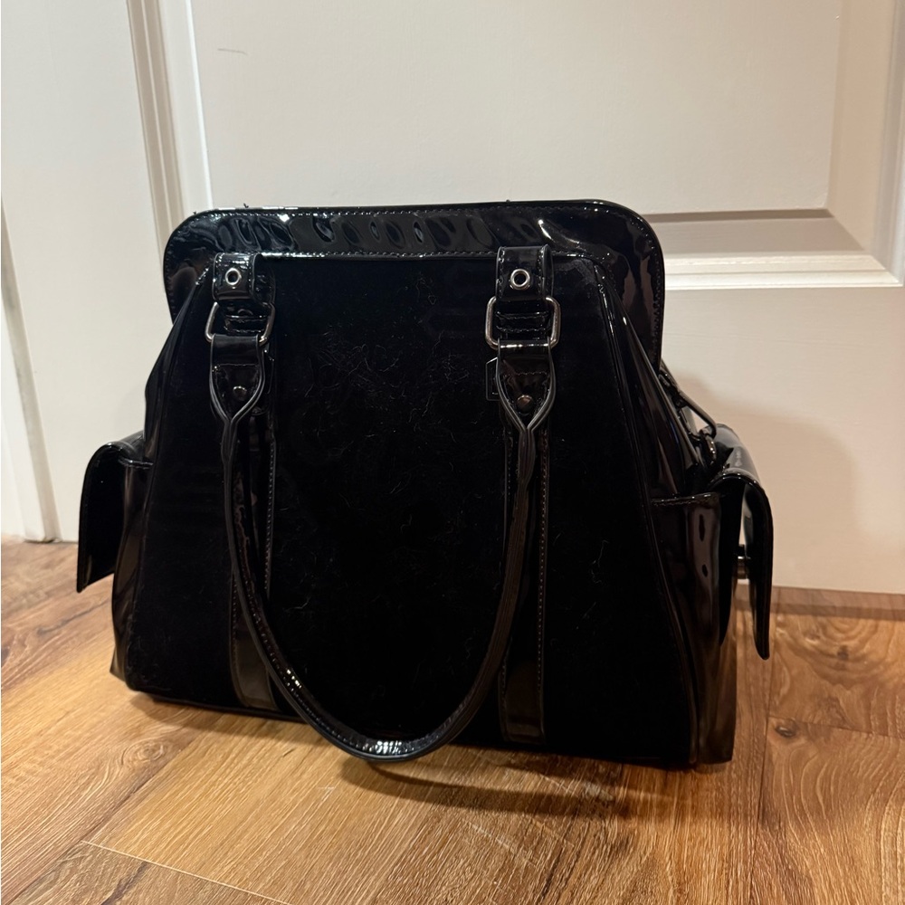 Killstar Black Patent Snake & Occult Print Shoulder Bag - Picture 10 of 11